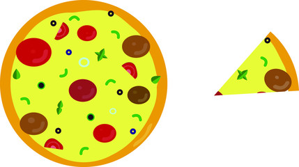 easy to use and editable illustration vector icon of pizza
