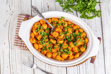 Traditional Delicious Turkish foods; bulgur garlic kofte (sarimsakli kofte)