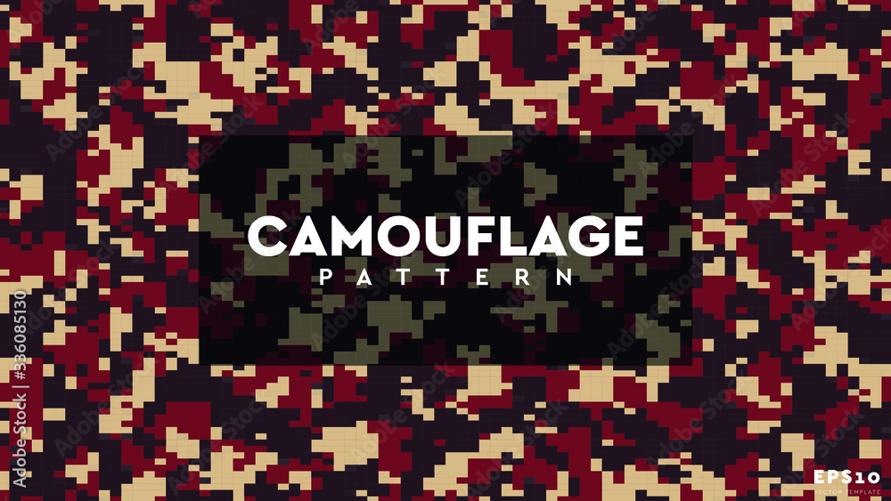 Wall mural camouflag pattern