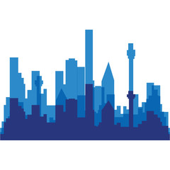 Fototapeta premium Modern City skyline . city silhouette. vector illustration in flat design