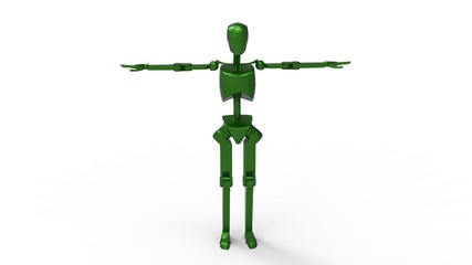 3d illustration of the toy human