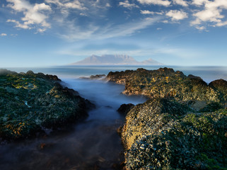 Fototapeta na wymiar Table Mountain coast in Cape Town South Africa