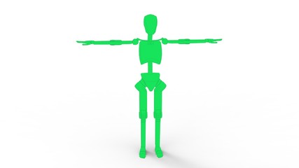 3d illustration of the toy human