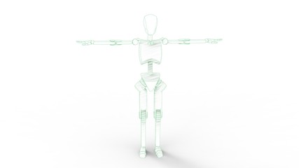 3d illustration of the toy human