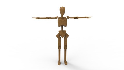 3d illustration of the toy human