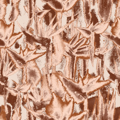 exotic jungle tropical seamless pattern endless repeat dark shadow print tie dye textile fabric