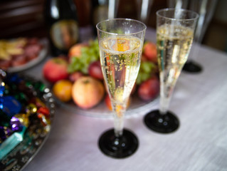 glasses of champagne