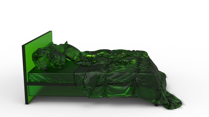 3d illustration of the fancy bed