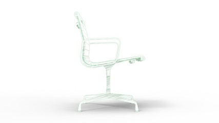 3d illustration of the chair