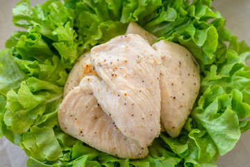 Chest Chicken clean food with vegetable
