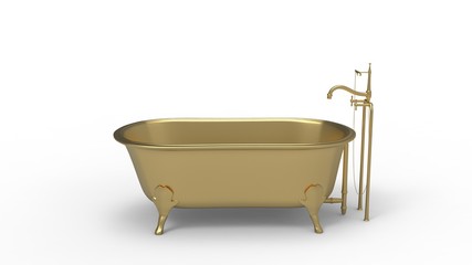 3d illustration of the bath
