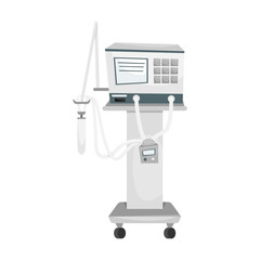 Hospital ventilator. Fighting the coronavirus. Medical equipment.