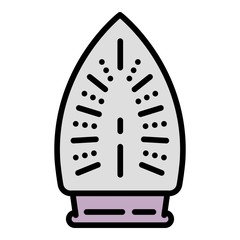 Smoothing iron icon. Outline smoothing iron vector icon for web design isolated on white background