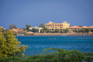 Nice View to the Blue Water Port in the Massawa, Eritrea