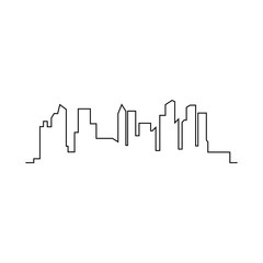 Modern City skyline . city silhouette. vector illustration in flat design