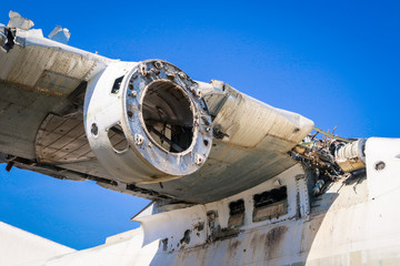 Destroyed Soviet Airplane in the Massawa Old Town, Eritrea