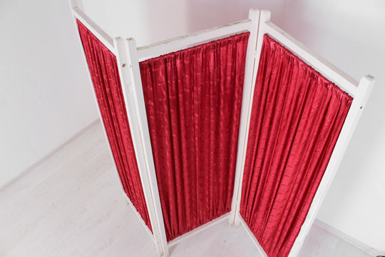 beautiful red screen with a white tree on a white background