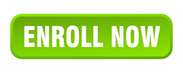 enroll now button. enroll now square 3d push button