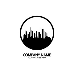 Obraz premium Modern City skyline . city silhouette. vector illustration in flat design