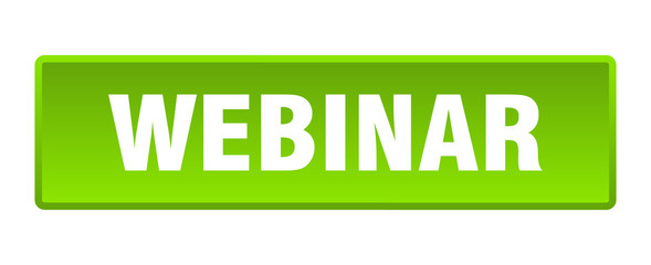 webinar button. webinar square green push button