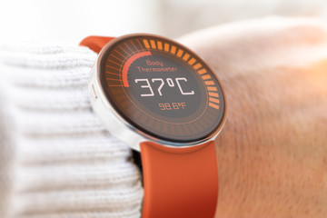 Control of body temperature using the smartwatch