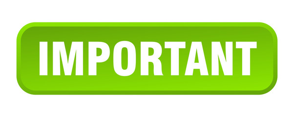 important button. important square 3d push button