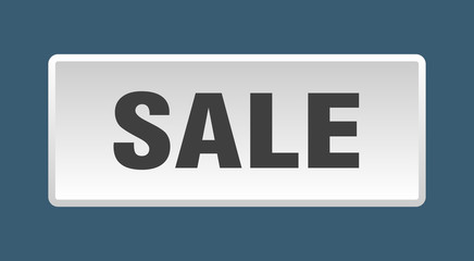 sale button. sale square white push button