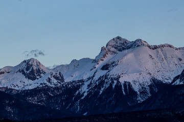 Fototapeta na wymiar Triglav peak on early morning