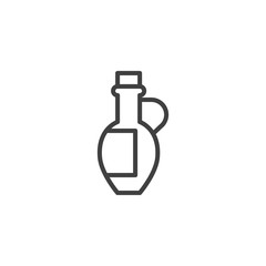 Oil bottle line icon. linear style sign for mobile concept and web design. Oil pitcher outline vector icon. Symbol, logo illustration. Vector graphics