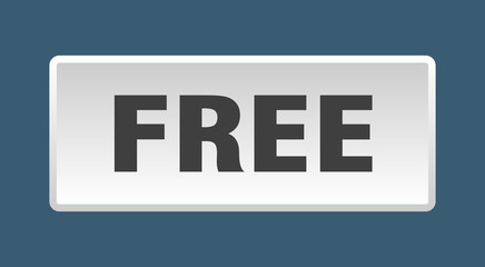 free button. free square white push button