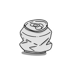 Set of vector cute rubbish characters cartoon style