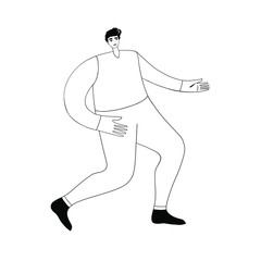 Cute man. Flat vector illustration