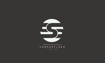 SS S minimal elegant monogram art logo. Outstanding professional trendy awesome artistic initial based Alphabet icon logo. Premium Business logo