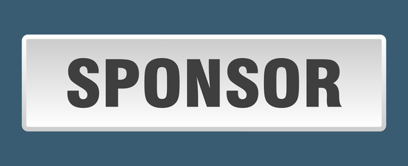 sponsor button. sponsor square white push button