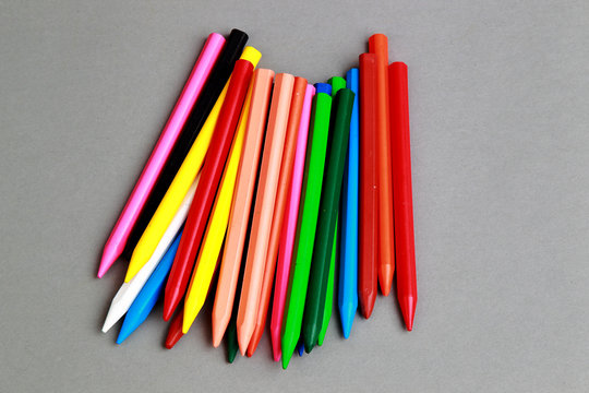 multicolored pencils for drawing