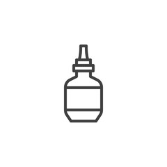 Mustard Bottle line icon. linear style sign for mobile concept and web design. Mayo squeeze bottle outline vector icon. Symbol, logo illustration. Vector graphics