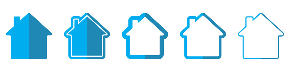 House vector icons. Vector illustration.