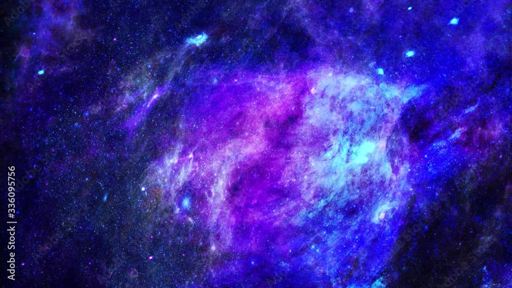 Wall mural animation view to travelling across the universe in moving