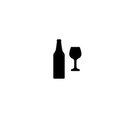 wine bottle glass icon
