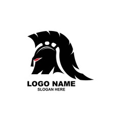 Spartan Logo design vector illustration . Spartan Helmet Logo template. Modern professional logo for a sport team.
