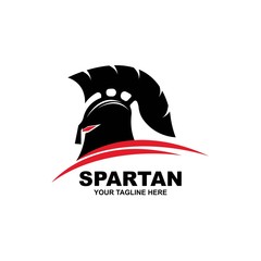 Spartan Logo design vector illustration . Spartan Helmet Logo template. Modern professional logo for a sport team.
