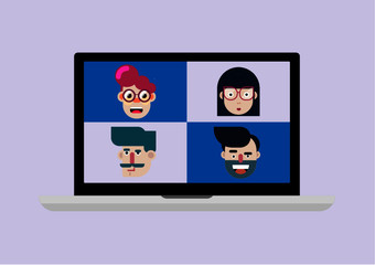 Conference video call, home office, work from home,  quarantine © designbyszturc