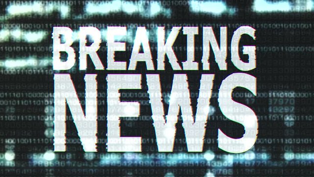 4K Breaking News Corrupted Signal Notification Display 2