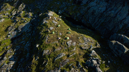 Panorama of mountains in Lofoten islands, Norway