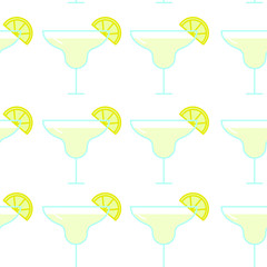 Vector seamless pattern with margarita.
Margarita Cocktail Party Time