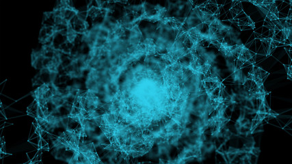 NA molecule structure.Science concept and colour background 3d