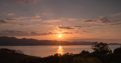 Beautiful sunset over the Mediterranean, during Covid19 confinement