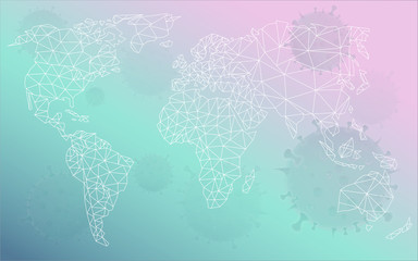 coronavirus background, world map,coronavirus wallpaper