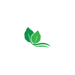 Mint leaves flat vector icon