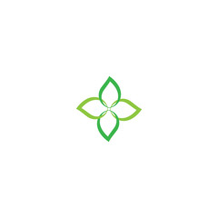 Mint leaves flat vector icon